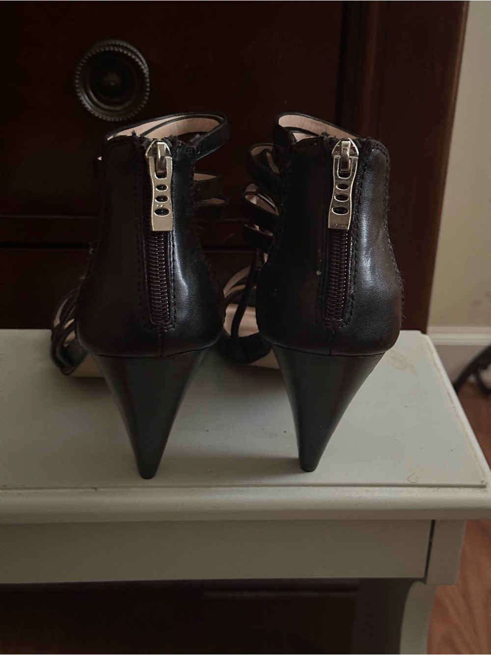 THE LIMITED Adonna Black Caged Strappy Heel Sandals - Picture 2 of 5
